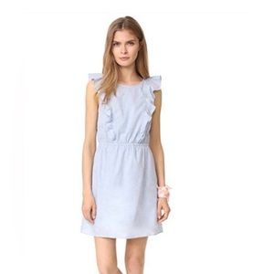 Madewell 100% cotton blue ruffle dress 🫐